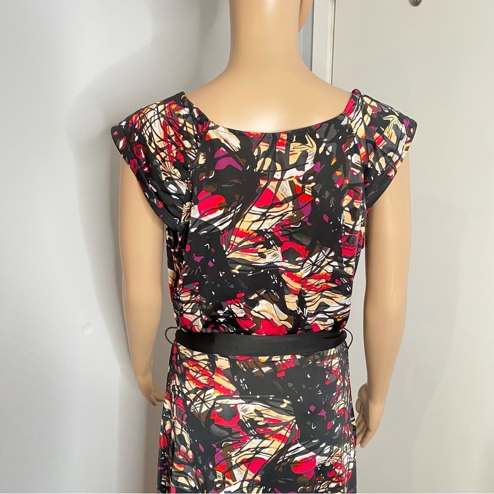 Abstract Print Black Dress - Picture 9 of 13